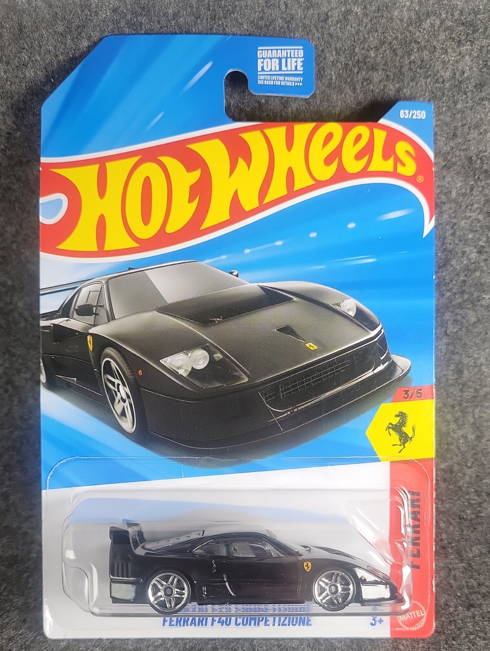 Hot Wheels Ferrari F40 Competizione Toy Car - Black